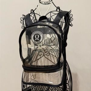 lululemon athletica Clear Black Mini Backpack